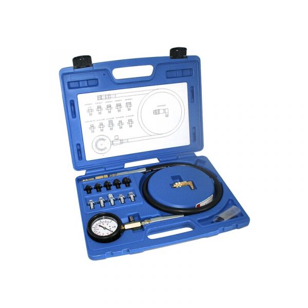 Olajnyomás mérő készlet gyors csatlakozós tömlővel